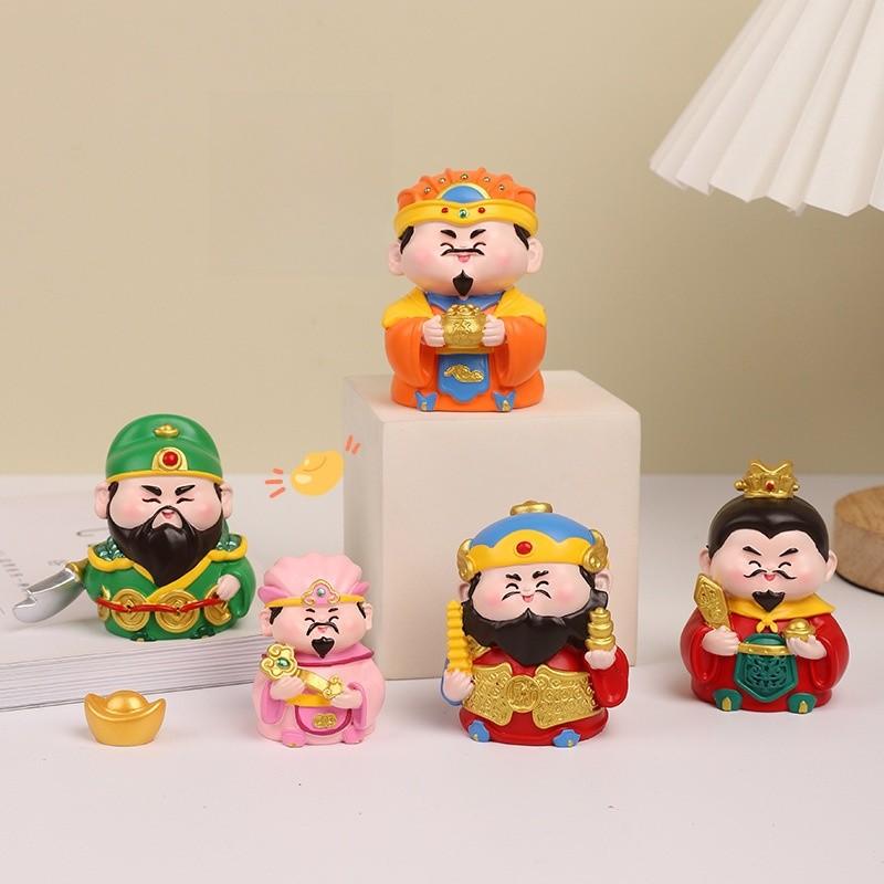 Mythology Wealth God Resin Car Decor Feng Shui Gift For Prosperity And Good Fortune