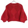 Brunello Cucinelli Red Cropped Cotton Knit Tops S RedUsed