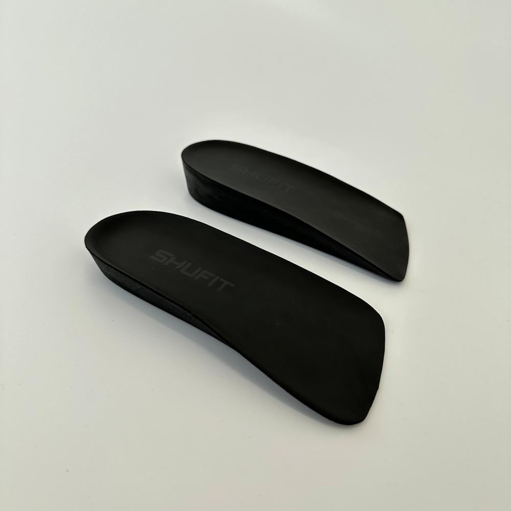 Shufit Height-Increasing Half Cushion Insoles Black 2-Pack Sft-705