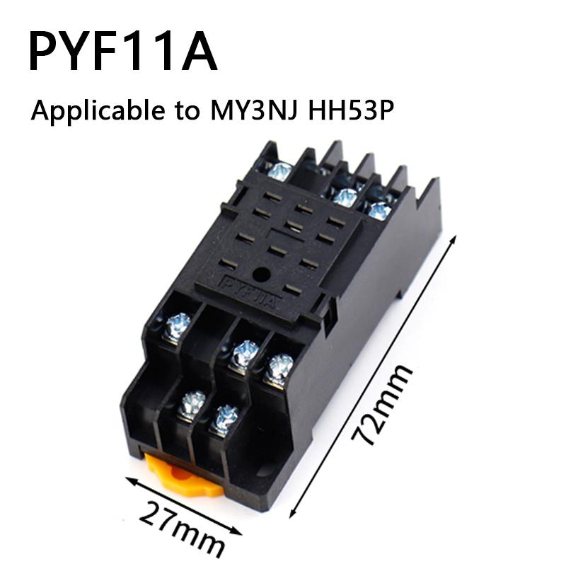 1pcs 8pin 11pin 14pin PYF/PTF 14A Relay Base PYF08A MY2NJ MY3NJ MY4NJ LY2NJ LY3NJ LY4NJ Small Intermediate Relay HH52P/HH64P Relays 5