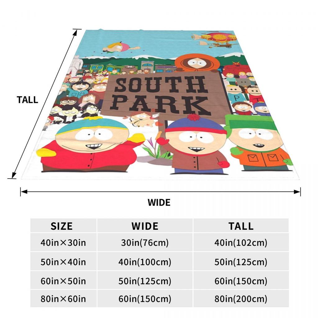 Soft Blankets Camping SOUTHPARK ALL CHARACTERS Throw Blanket Flannel Bedspread For Living Room Street Trend Sofa Bed Cover