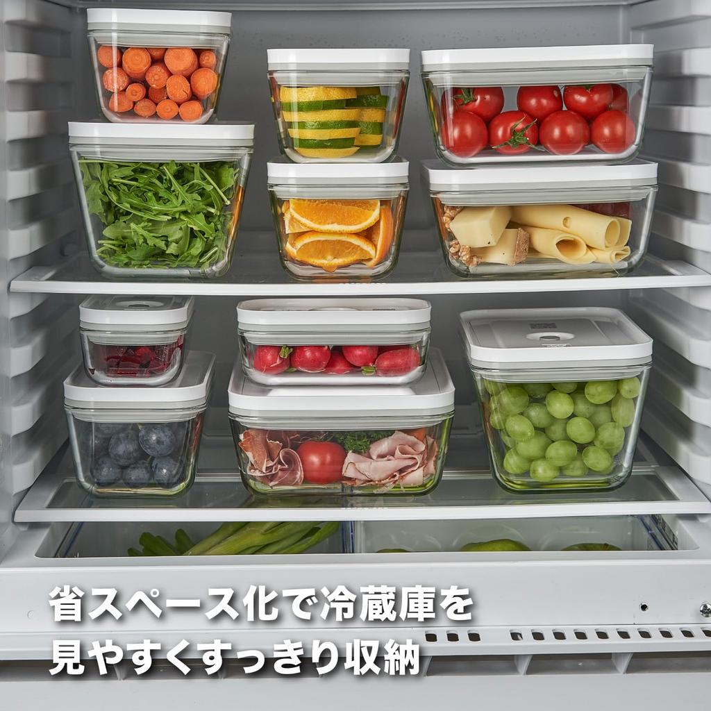 ZWILLING Fresh Save Vacuum Sealer Starter Set with Small and Medium Glass Vacuum Glass Storage Containers Japanese Fresh Save & 7-Piece Containers,