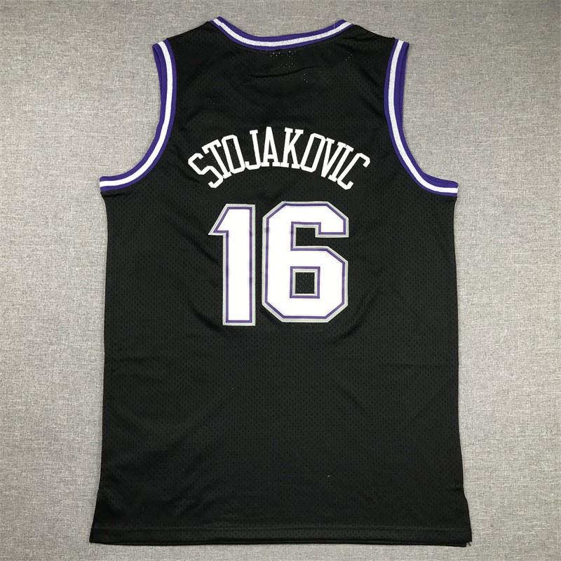 Mens Retro Basketball Jersey Peja Stojakovi Sacramento Kings 16 Cotton Sportswear Training Casual Wear