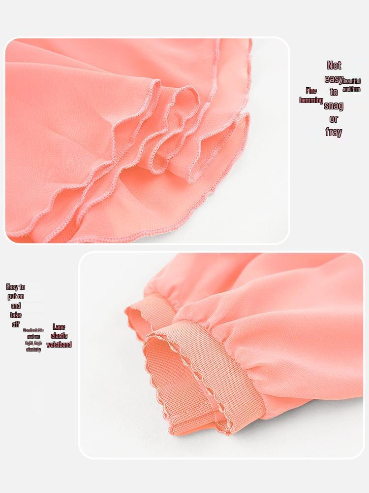 Mädchen Chiffon Elastischer Tanzrock – Leichte Übungskleidung
