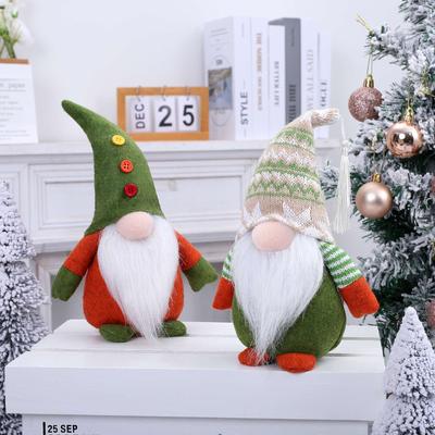 Christmas Faceless Doll Elf Doll European and American Green Style Decoration Nordic Rudolph Decoration