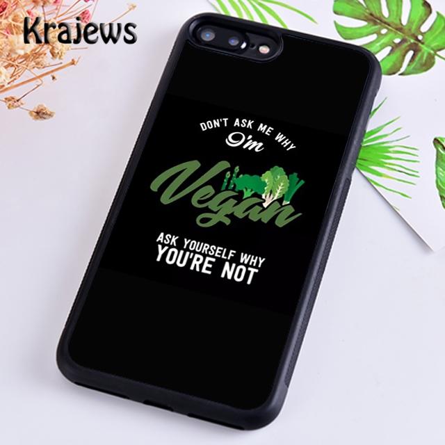 Krajews Love Animal Vegan Quotes Soft Phone Case Cover For iPhone 17 Air 16 15 14 plus 11 12 13 pro max coque Fundas