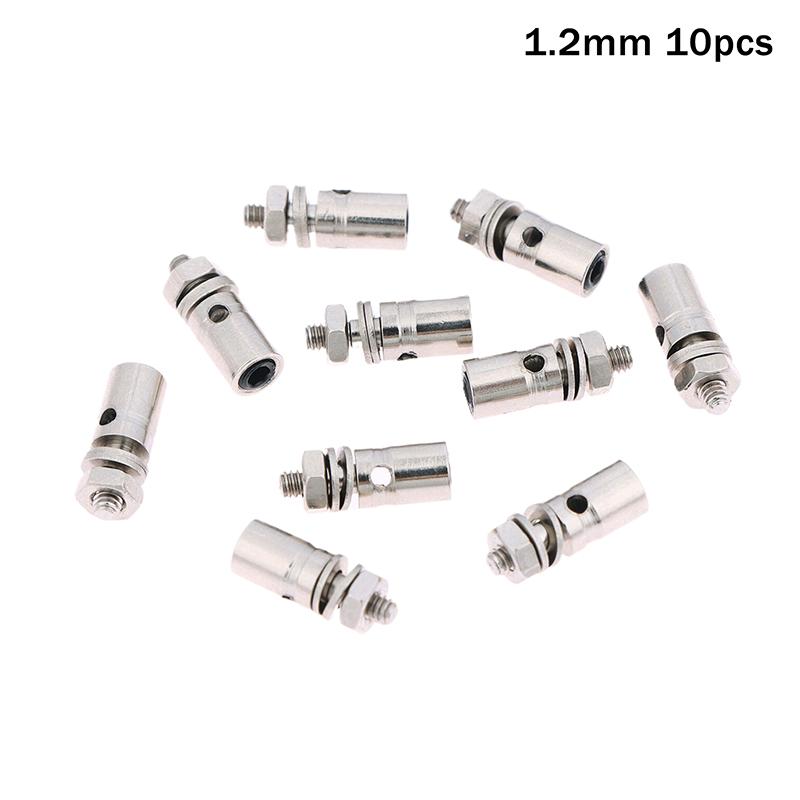 10Pcs Rc Airplane Boat Pushrod Metal Linkage Stopper Servo Connectors Adjustable Diameter 2.1Mm/1.8Mm/1.2Mm Helicopter Rc Boat