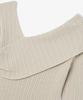 Bobeu Asymmetrical Ribbed Knit Pullover_Beige 7156350001