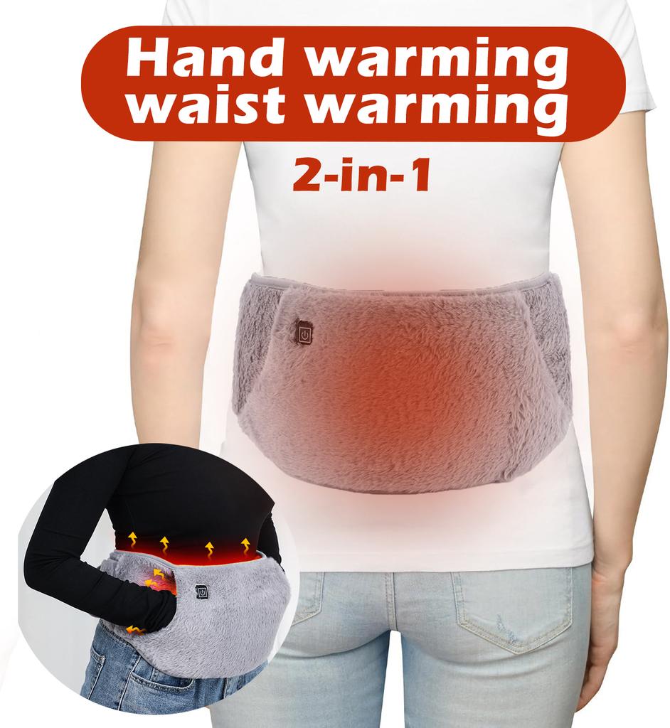 Electric Heating Waist Belt Cold-Proof Hand Waist Warming Pad USB Recharging 3 Levels Hot Compress Female Uterus Warm Care Tools