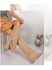 Winter Women's Pointed-Toe Suede Knee-High Boots Side Zip High-Heel Wide-Leg Pants Tube Boots Fashion Party Footwear