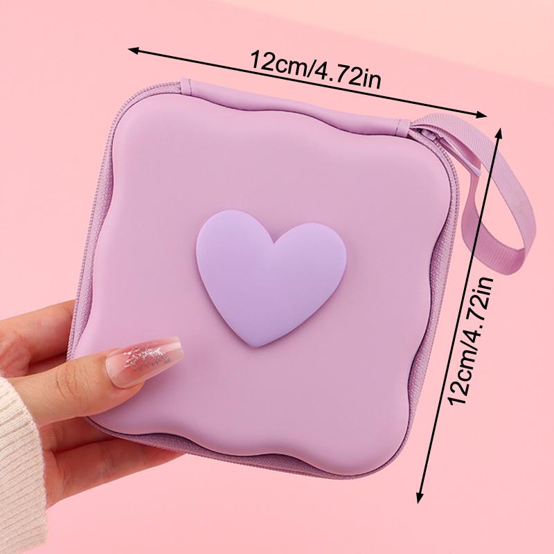 Portable Cable Protector Storage Bag Lovely Heart Knot Travel Storage Bag Cute Cable Charger Protector