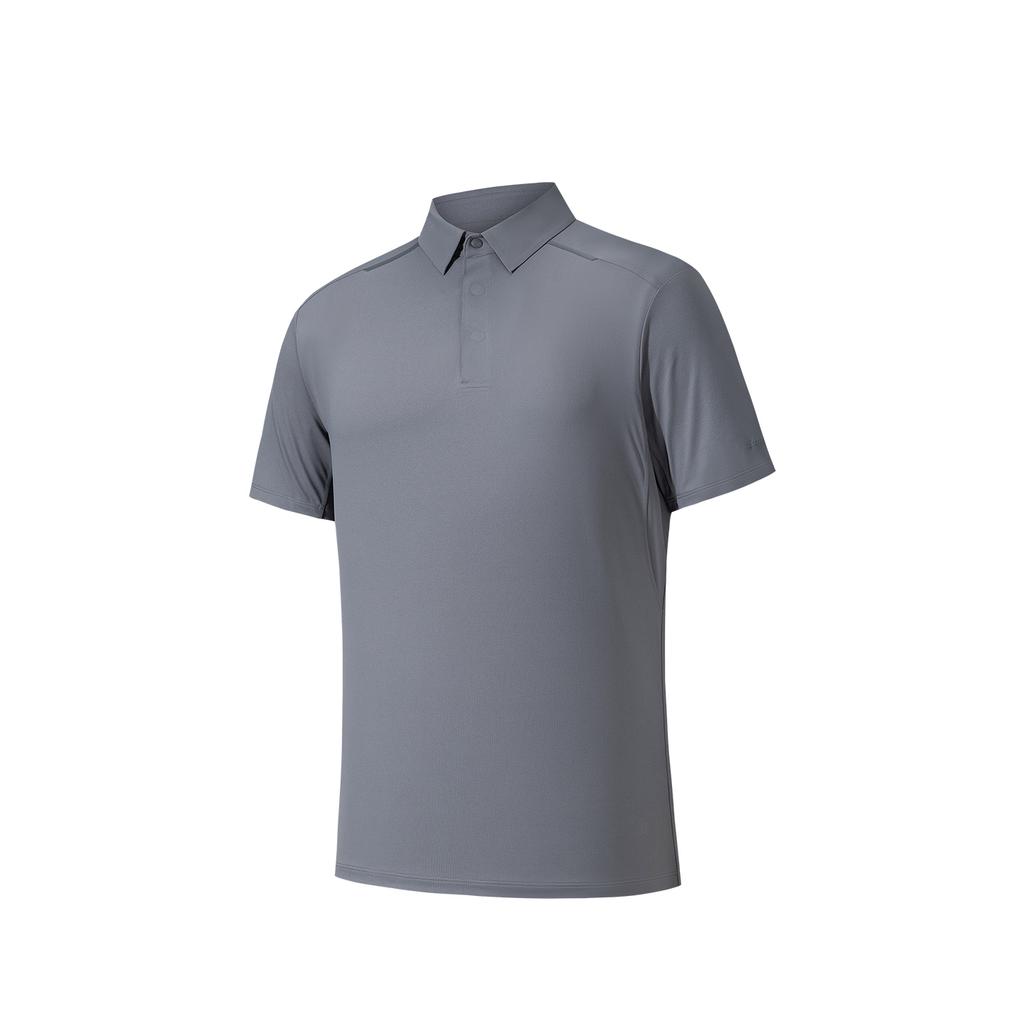 Anta Champion Breathable Short Sleeve Polo Shirt Men tops Fog-Barrier-Gray 152620157-5