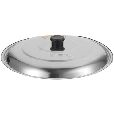 Runder Edelstahltopfdeckel Haushalts-Pfannendeckel für Wok und Suppentopf Multifunktionales Küchenzubehör mit Komfortablem Griff