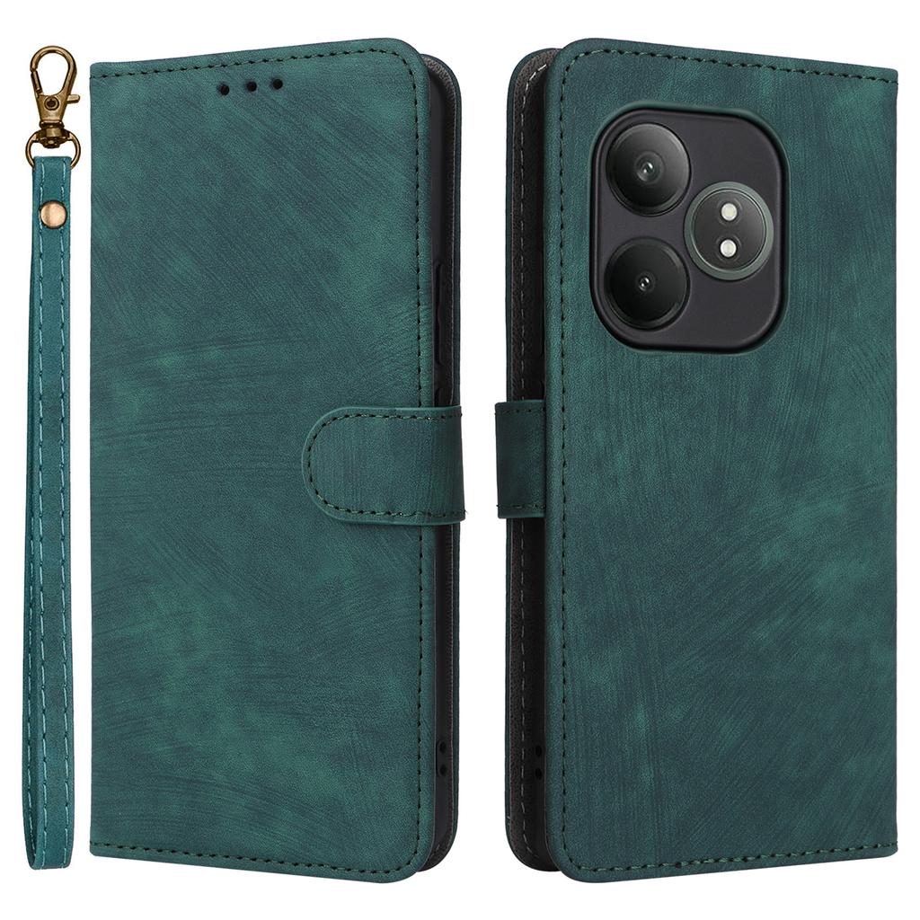 Etui dla Realme GT Neo6 SE 5G/Neo6 5G/GT 6 5G/GT 6T 5G z blokadą RFID, podstawką i paskiem na nadgarstek