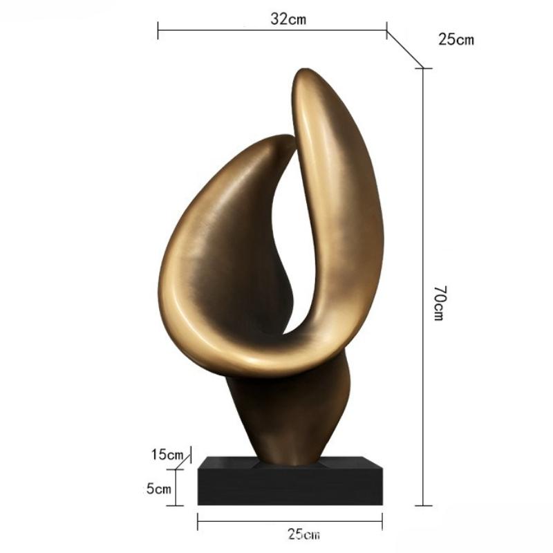 

Fiberglass Sculptures Abstract Art Ornaments Modern Luxury Large Sculpture Living Room Creative Furniture Decoration Accessories бронзовый