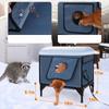 Outdoor Heating Insulation Cat House Waterproof Folded Keep Warm Cat Delivery Room Insulated Rain Pet Fence Cat Tent Supplies