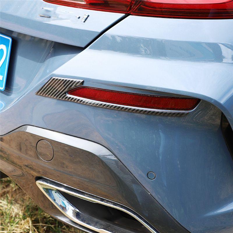 Authentic Fog Light Eyebrow Soft Carbon Fiber Fog Light Eyebrow Sticker Accessories For BMW 8 Series G14 G15 G16 -