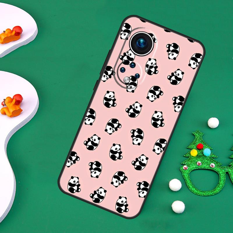 Cute Panda Case For Honor 200 Pro X9c X9b X9a X8a X8b X7a X6a X8 X9 50 70 90 Magic 5 6 7 Lite Cover