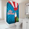 Tu Christmas Shower Curtain Santa Claus Holiday Festive Bathroom Decor Waterproof Xmas Pattern Home Textile Gift Idea