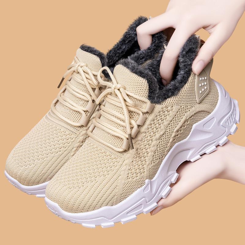 Women's shoes autumn and winter large size velvet shoes platform father shoes cotton shoes women wear warm and healthy shoes in winter