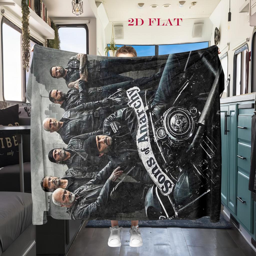 Sons Anarchy: Brotherhood Rebellion Blanket Home Decor Blanket Nap Blanket Office Rest Blanket Machine Washable