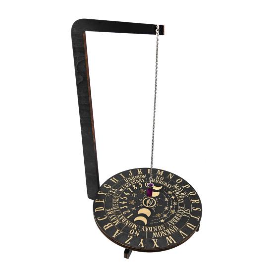 Drewniany Stojak Ekspozycyjny na Wahadło Wieszak na Wahadło Kryształowe Tablica Ołtarzowa do Wahadła Ozdoba Wiedźmy