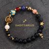 Universe Galaxy Eight Planets 12 Constellation Bracelets For Women Men Natural Stone Solar System Bracelets Jewelry Gifts