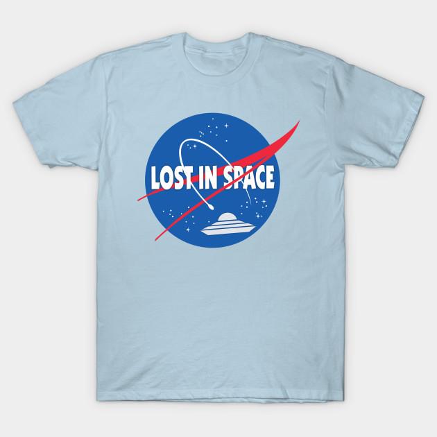 

Мужская черная футболка с принтом Lost In Space Nasa Mashup Печать на трансферной бумаге без вырезания Хлопковая футболка XL светло-синий