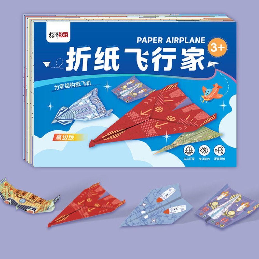 

Montessori Airplane Origami Set Paper Versatile Paper Aircraft Toy Parent-child interaction Style B