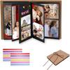 DIY Folding Photo Album Small Scrapbook Memory Book with Sticker for Graduation Birthday or Wedding Anniversary Gift