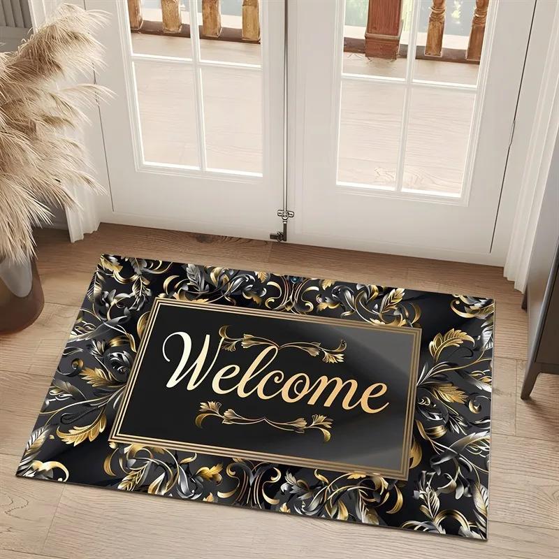 Welcome Entrance Doormat Home Decor Carpet Indoor Outdoor Floor Mat Living Room Bedroom Bath Kitchen Rug