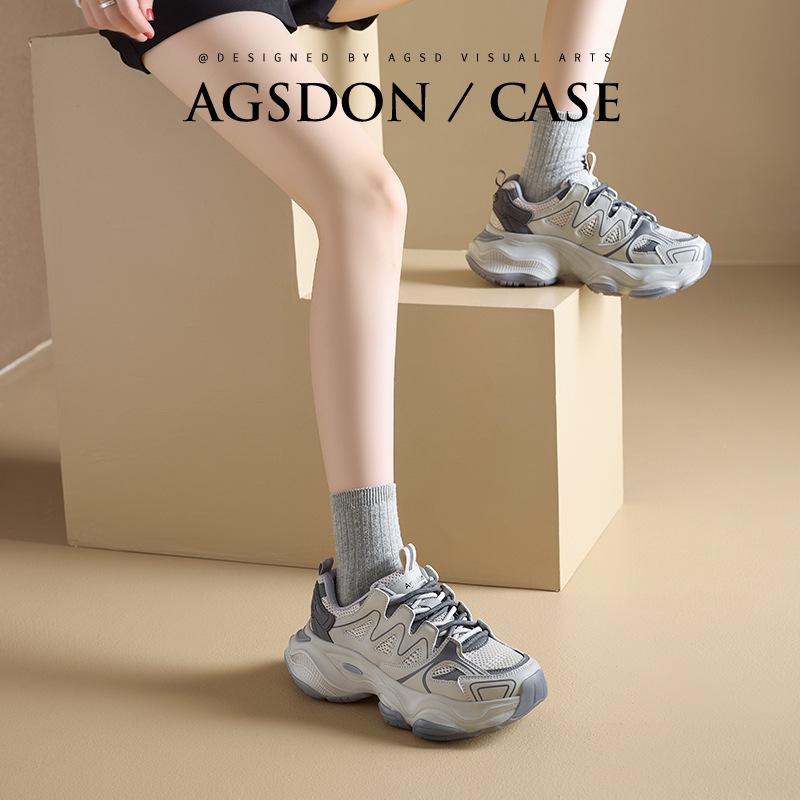 Augustine Daddy Shoes Women's 2025 Summer New Fashion Platform Sneakers Muffin Small Casual Shoes Tide