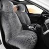 Universal Winter Plush Faux Sheepskin Car Seat Cushion with Backrest
