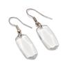 Natural White Topaz Gemstone 925 Sterling Silver Jewelry Earring 1.46" RE-581