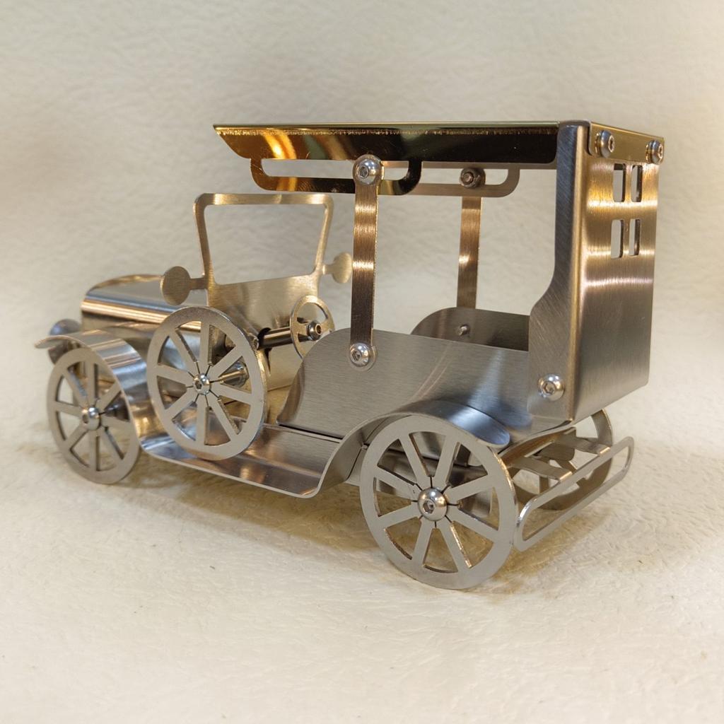 Retro Classic Car Model Simulation Stainless Steel Old Car Metal Car Model Nostalgic Alloy Ornament All Metal