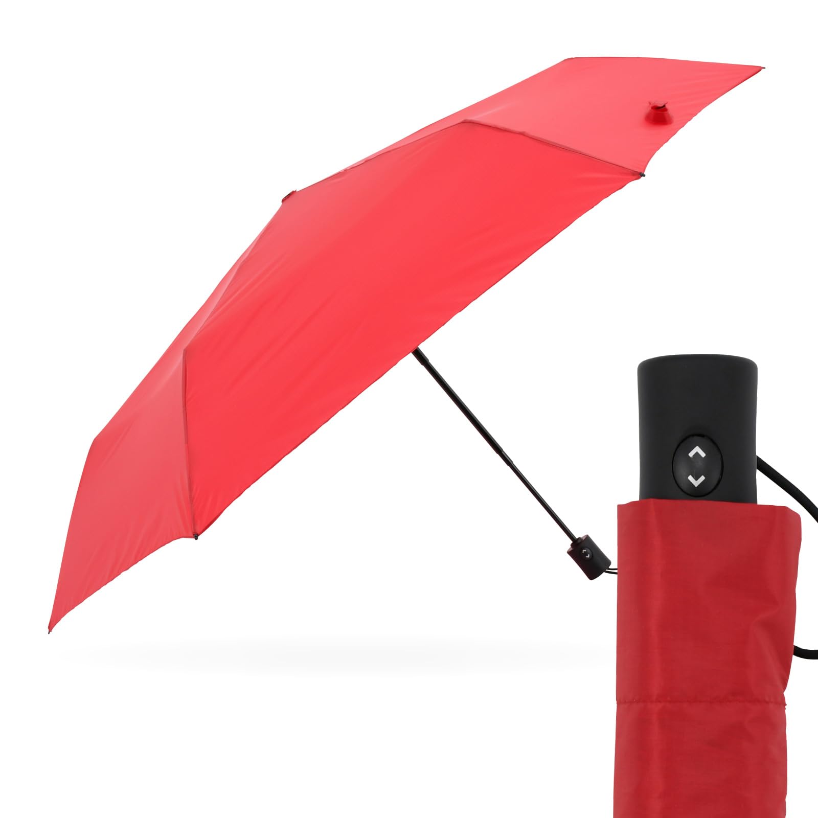 

Amvel Folding Automatic Strong Water Ultra Water VERYKAL Umbrella, Open/Close, One-Touch Operation, Repellency, Repellent, Compact, (Pomegranate)