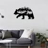 Metal Animal Bear Sign Wrought Iron Decor Hangable Pendant Crafts for Dormitory Room Wall Decoration