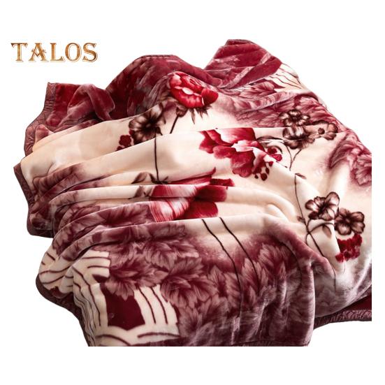 Flanelldecke, verdickter Blumendruck, doppellagig, wärmespeichernd, pflegeleicht, maschinenwaschbar, maximaler Komfort, wendbar, extragroß, für den Winter