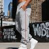 Men S Casual Loose Fleece Track Pants With 2 Stripes