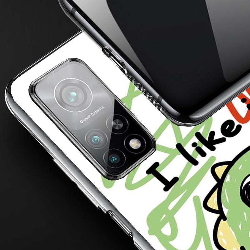 Dinosaur Cartoon Cute Phone Case For Xiaomi Redmi Note 15 14 13 12S 12 Pro Plus 11S 11E 11 11T 10S 10 Art Soft Pattern Cover Red