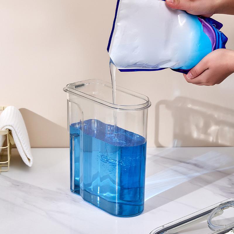 Airtight Laundry Detergent Powder Storage Box Container with Lids Grain Storage Jar Bleach Storage Container with Labels