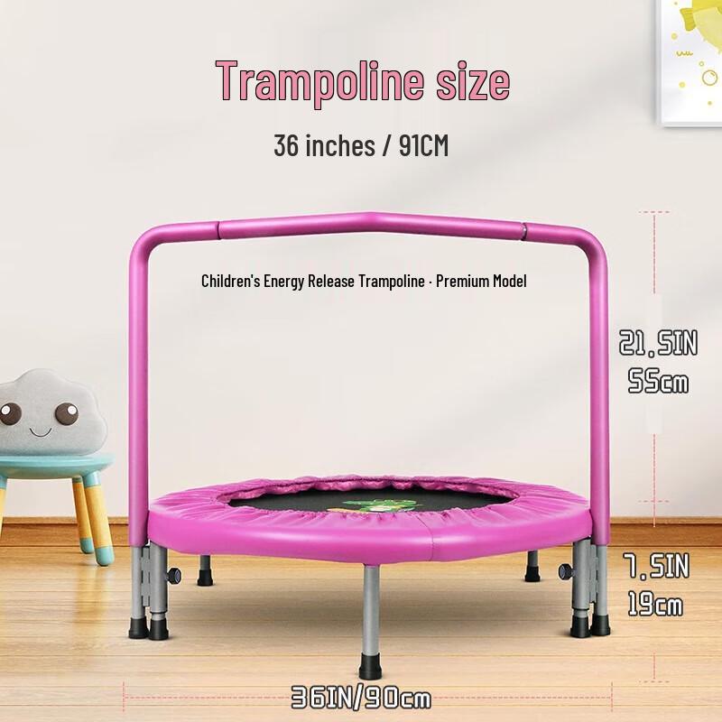 WEZHO Kids Mini Trampoline with Handlebar