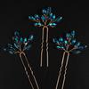 13Colors Fashion Rhinestone Bridal Hairpins 3PCS Headpiece for Wedding Hair Accessories Handmade Vintage Party Tiaras Headdress