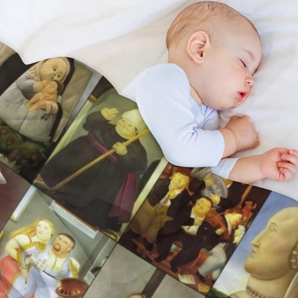 Fernando Botero Throw Blanket warm winter decorative valentine gift ideas Decorative Throw Blankets