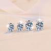Feinschmuck 1/2/0,5 Karat*2 Ovalschliff GRA-zertifiziert VVs1 Diamant Moissanit Ohrstecker S925 Sterling Silber Ohrstecker für Damen