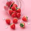 10PCS Simulation 3D Resin Fruit Pendant Sweet Strawberry Shape Pendant for DIY Jewelry Making Earring Necklace Keychains Accessories