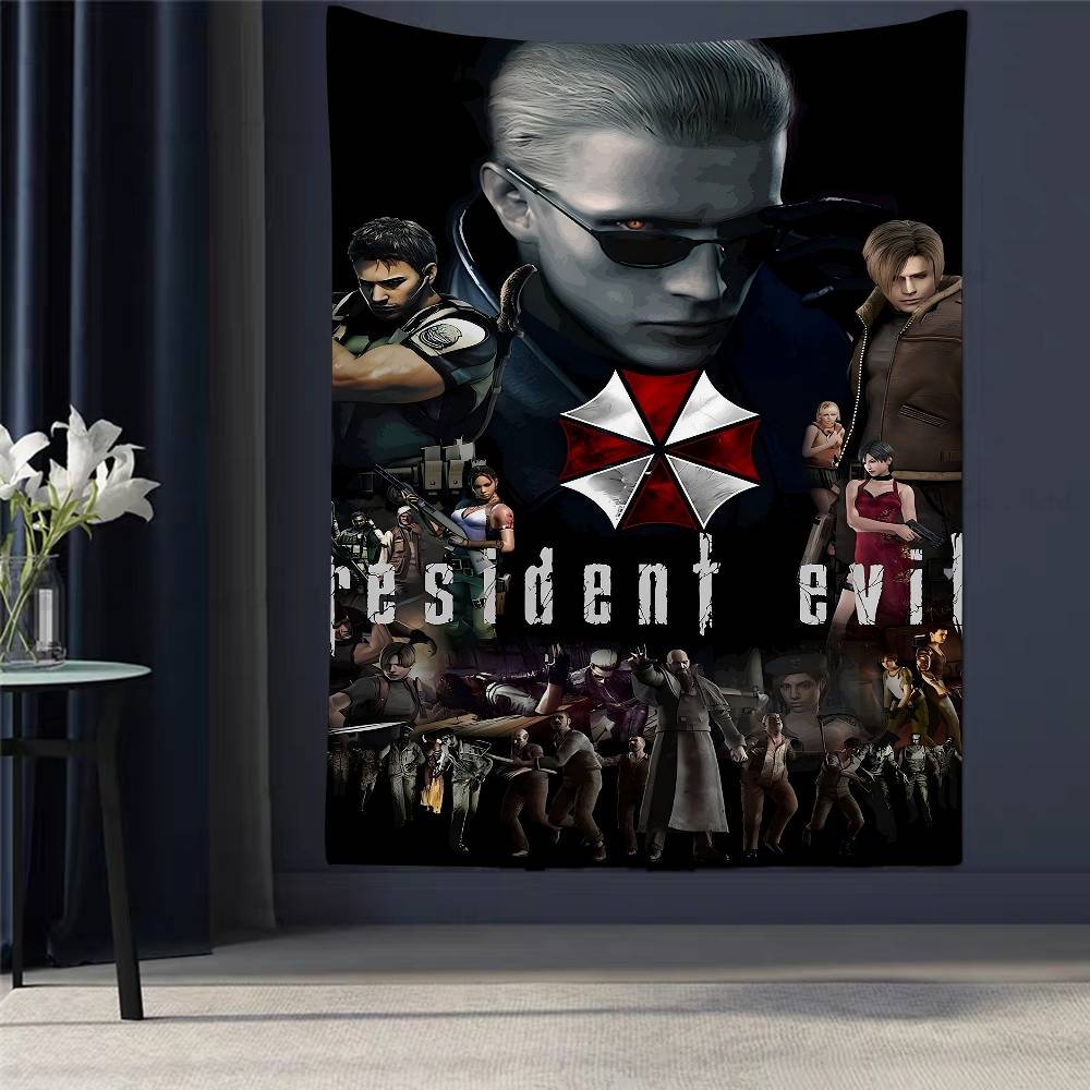 Tapestry da Parete Grande Stampata Film ResidentEvil Gioco Arte Fantascienza Stanza Decorazioni per la Casa Coperta Decorativa