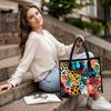 Colorful Leopard Print Tote Bag Fashion Portable Casual Handbag For Daily Use