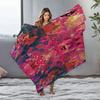 Vibrant Abstract Colorful Geometric Print Throw Blanket Sofa Bed Decorative Bedspread Gift