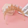 Pearl Lace Bridal Crown & Headband Set with Wavy Edge Sash and Shoulder Straps